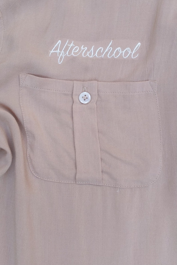 Afterschool x Virgil Normal Bowling Shirt Sand