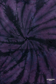French Terry Oversized Hoodie Purple Tie Dye
